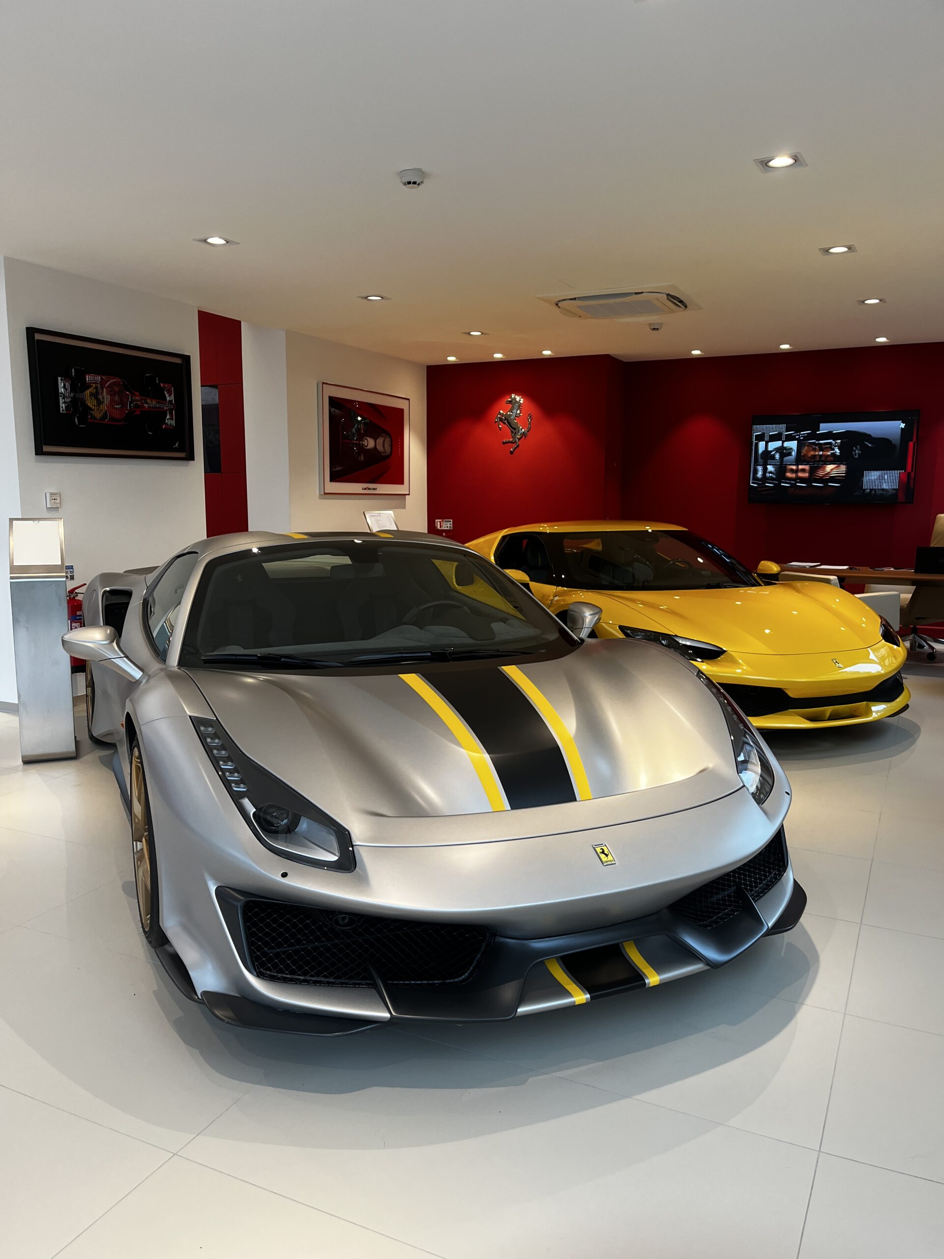 Internship at the dealership of new Ferrari car